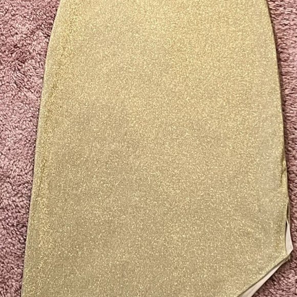 Arianna by Rachel Kaye Asymmetrical Long Shiny Gold Dress Size 6 Formal Prom - Picture 11 of 11